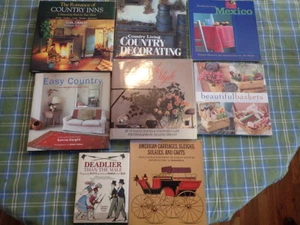large lot of 8 vintage Country and Victorian decor books - Picture 1 of 10