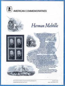 PANEL CONMEMORATIVO USPS #224 HERMAN MELVILLE #2094 - Imagen 1 de 1