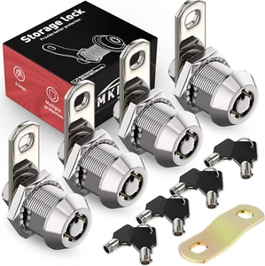 Cerraduras para Compartimentos de RV, Set 4, Cilindro 5/8”, Llaves Iguales Cromo - Picture 1 of 12