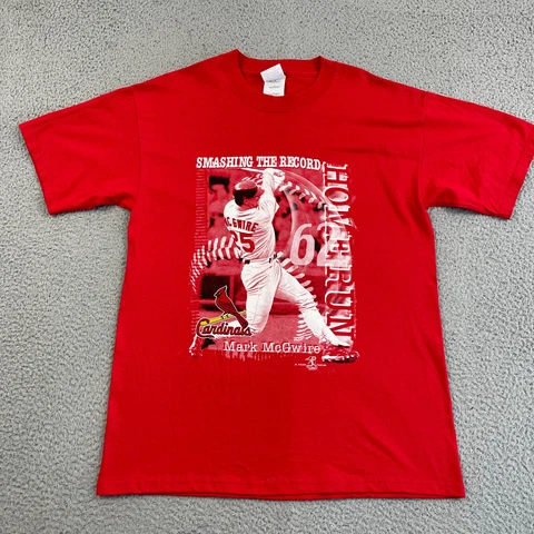 VINTAGE Mark McGwire St Louis Cardinals T Shirt Large Near Mint 1998 Cover