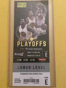 2017 NBA Playoffs Golden State Warriors vs Utah Jazz 5/2 Game 1 Ticket Stub MINT - Picture 1 of 1