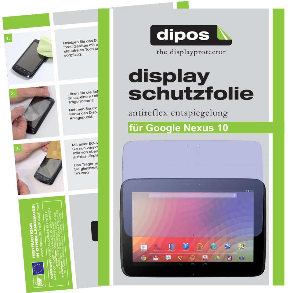 2x Pantalla para Google Nexus 10 Protector de protectores mate - Imagen 1 de 4