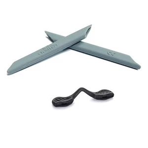 New Walleva Gray Earsocks + Black Nosepad For Oakley Radarlock Sunglasses - Picture 1 of 4