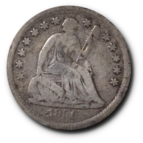 1856 Half Dime H10C Silver Reverse Scratches Cover
