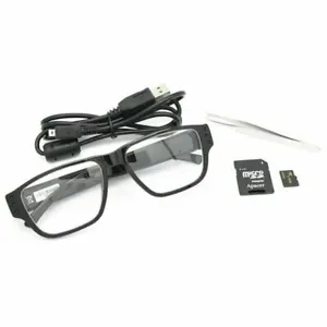 ⭐KJB Covert Surveillance Glasses HD Video DVR SPY Camera Vibration Alert 32GB⭐ - Picture 1 of 4