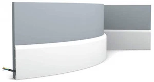 Orac Decor SX184F Cornice Battiscopa Poliuretano Flessibile Bianco 200x11x1,3 cm - Picture 1 of 4
