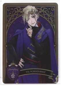 Disney Twisted Wonderland Metal Card P1-07 Vil Schoenheit BANDAI Japan - Picture 1 of 4