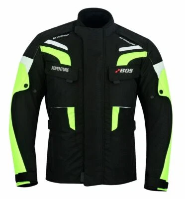 LEATHER POINT Motorrad Textiljacke Schwarz Gelb Jacke Motorradjacke Quad Roller Jacke Gr S-5XL