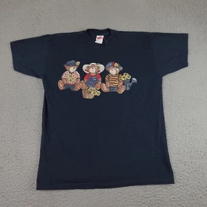 Vintage No Boundaries Shirt Womens Extra Large Black Bears Farm Grandma Art - Picture 1 of 12