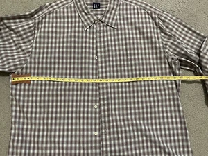 GAP Men's Shirt 2XL Classic Fit Long Sleeve 100% Cotton Plaid Dress Casual - Picture 1 of 6