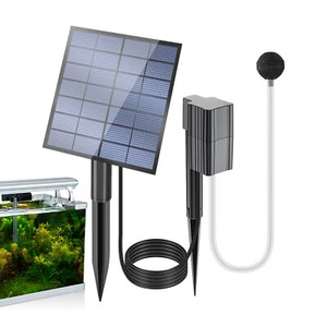 Solar Powered Oxygenator Water Pump Air Pump Aerator Pond Fish Tank Aquarium - Picture 1 of 12