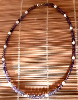 Collana  Ametista e Perle Arg.925 - Immagine 1 di 3