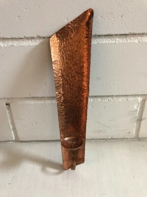 Kerzenhalter aus Kupfer zur Wandbefestigung- handgefertigt - Bild 1 von 4