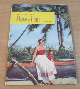 Vintage 1950er Flugzeug Reisen ~ Hawaii Flugset ~ "UNITED AIR LINES" ~ gemischtes Set ~ - Bild 1 von 12