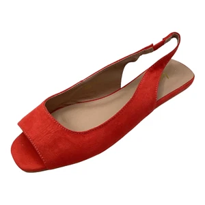 New Look Womens Ladies Coral Faux Suede Flat Slingback Shoes Size UK 7 Used Once - Picture 1 of 12