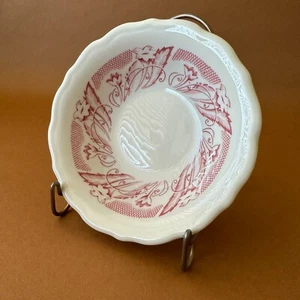 TAZÓN DE FRUTA VINTAGE Syracuse China 1972 artículo de restaurante rosa sobre blanco EXCELENTE - Imagen 1 de 10