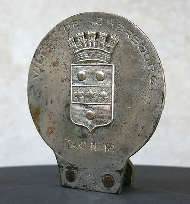 TAXI,ancienne plaque taxi, ville de cherbourg, enseigne ancienne taxi, Cherbourg - Photo 1/4