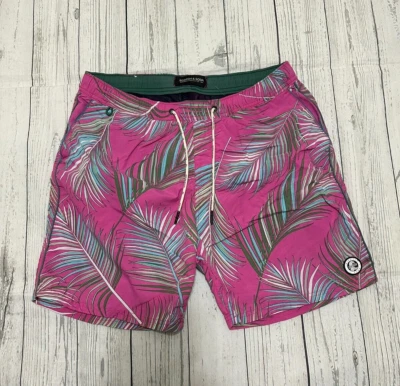 Pantalones Cortos de Natación Scotch & Soda Para Hombre Forrados Florales Talla S Rosa Foto 1 de 4