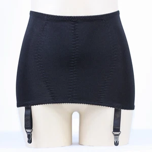 Luxallacki Hight Waist Open Bottom Girdle Skirt with Garter Straps for Stockings - Picture 1 of 17