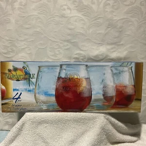 Set of (4) Margaritaville 21oz Stemless Glasses by Home Essentials New In Box - Picture 1 of 12