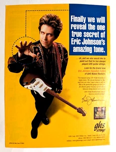 ERIC JOHNSON / 2002 GHS NICKEL ROCKERS GUITAR STRINGS MAGAZINE PRINT AD - Picture 1 of 1