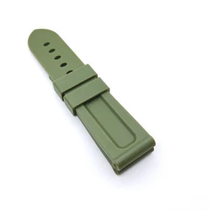 Correa de goma verde militar verde militar de 24 mm/22 mm para reloj PAM PAM111 - Imagen 1 de 5