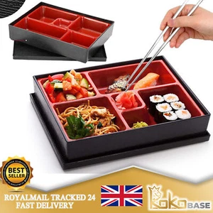 Japanese Style Bento Box with Chopsticks & Divider Durable & Portable Lunch Box - Picture 1 of 10