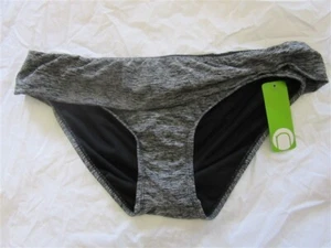 NWOT Next Solid Gray L Fold Over Banded Full Bikini Swim Bottom #106291  - Picture 1 of 2