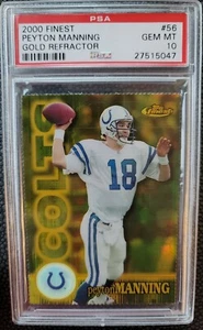 2000 Finest Gold Refractor Peyton Manning PSA 10 POP 5. Invest now. - Picture 1 of 4