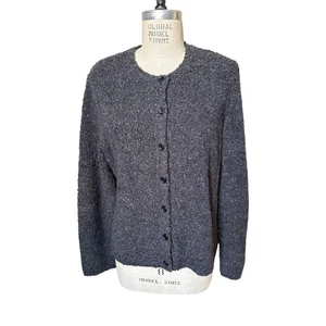 J.Crew Gray Boucle Textured Cardigan Size XL XLarge - Picture 1 of 6