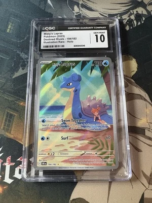 2025 Pokemon Misty's Lapras 194/182 Sv10: Destined Rivals Graded CGC 10 - Image 1 of 2