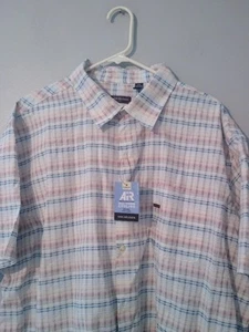 Van Heusen NWT XXL Air All Over Cooling Shirt White Striped Lightweight Pocket - Picture 1 of 12