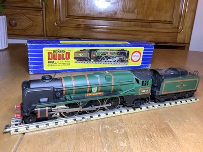 Hornby Dublo 3 Rail 3235 BR 4-6-2 West Country Dorchester serviced/remaged boxed - Image 1 of 4