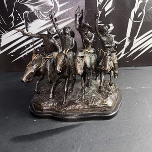 Frederic Remington Coming Through The Rye Bronzeskulptur knackige Details - Bild 1 von 15