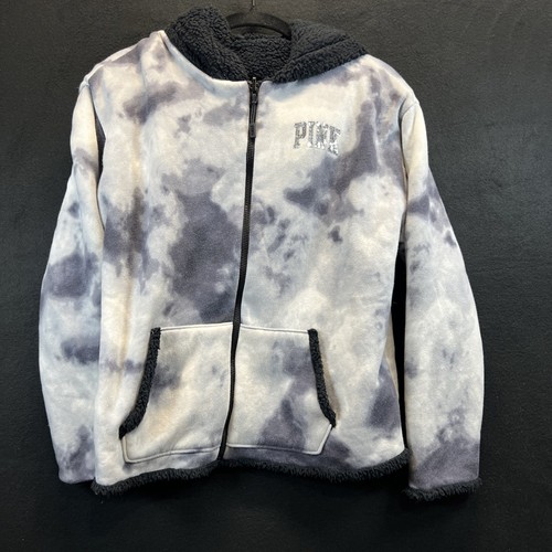 UNDERCOVER Felpa con cappuccio e zip intera foderata sherpa reversibile Victoria Secret rosa Bling taglia media