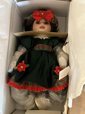 Nuevo Muñeco Marie Osmond Porcelana "Olive May Christmas" Niño Edición Limitada, ¡Nuevo! Foto 1 de 4