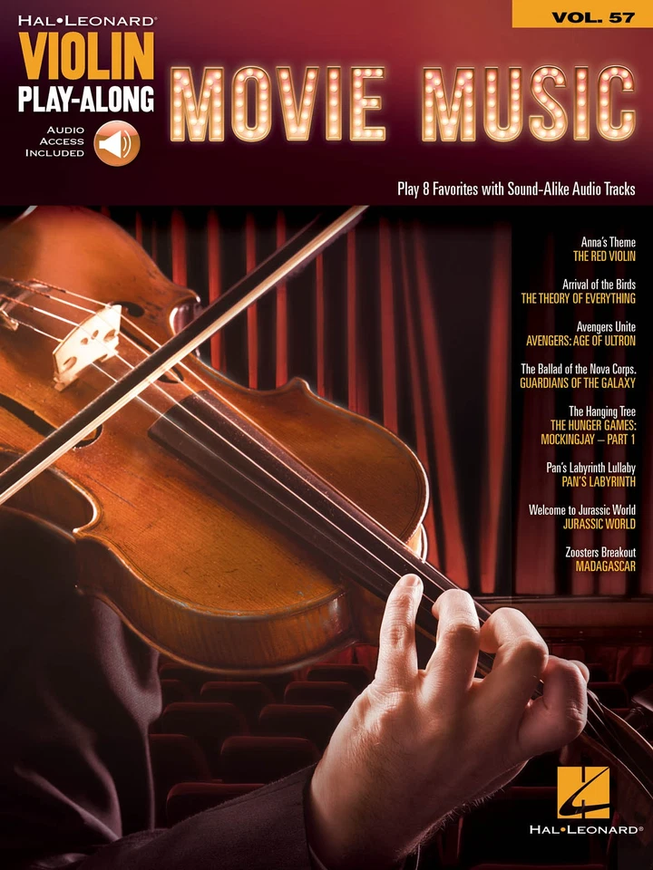 Movie Music for Violin Play-Along Vol 57 Solo Sheet Music Song Book Online Audio - Image 1 of 1