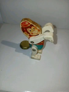 FISHER PRICE CIRCUS Monkey vintage 1963 wooden ANIMAL FIGURE - Picture 1 of 4