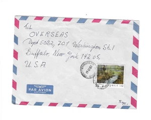 NORWEGEN 1980 Brief von Post Terminalen nach USA verschickt - Bild 1 von 2