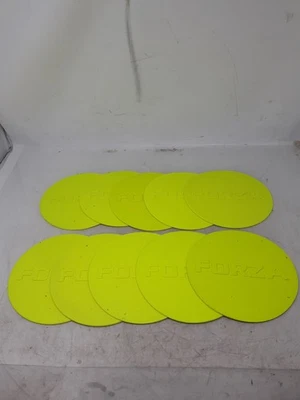 Juego de marcadores de disco plano Forza de 7" 10 piezas conos de entrenamiento de fútbol amarillo flúor con bolsa Foto 1 de 4