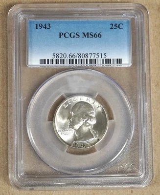 Washington Quarter 1943 graduación profesional MS66 877515 Foto 1 de 2