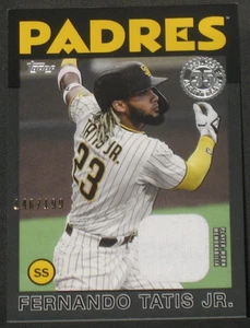 Camiseta Fernando Tatis Jr 2021 Topps 1986 Black Relic (146/199) San Diego Padres - Imagen 1 de 2