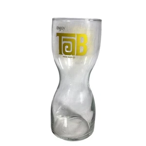 Vintage "ENJOY TAB" Sanduhr gebogen Trinkglas von COCA-COLA - Bild 1 von 5