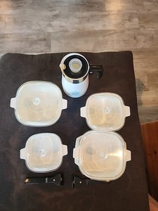 1970 Corning Ware Blue Cornflower Childrens Toy Dish Plastic Cooking Kitchen Set - Picture 1 of 10