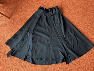 Falda acampanada de lana Yohji Yamamoto - Negra - Talla S Foto 1 de 4