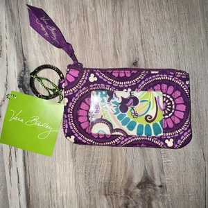 Vera Bradley Plums Up Zip ID Disney Parks Mickey Mouse Retired Pattern NWT - Picture 1 of 4