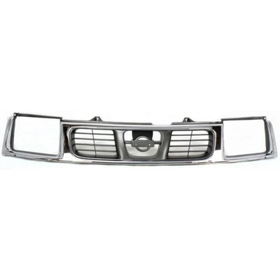 For Nissan Frontier Grille 1998-2000 Chrome Shell with Black Insert NI1200183 - Imagem 1 de 4