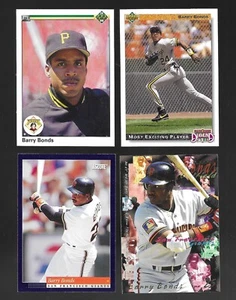 Barry Bonds Baseball Card Lot (4) NM Pittsburgh Pirates, Giants - Picture 1 of 1