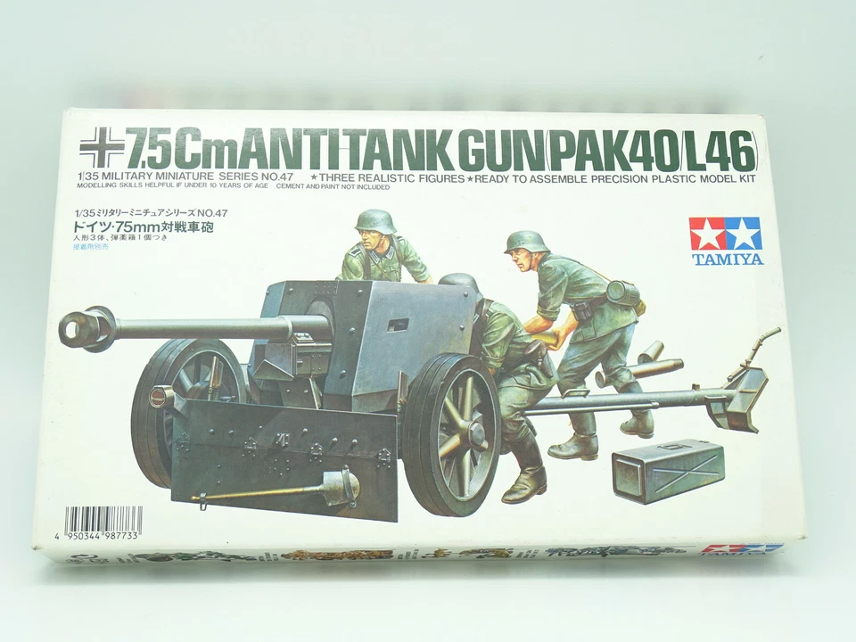 Tamiya Modellino 1/35 Militare Army - Tedesco 7.5 CM Anti-carro Gun PAK40/L46 - Immagine 1 di 1