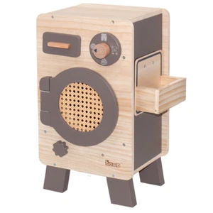 howa Kinderwaschmaschine Spielzeugwaschmaschine aus Holz natur taupe 4826 - Bild 1 von 6
